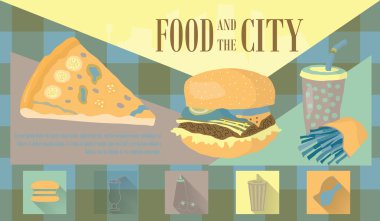 Fast food vektör çizim ile kutsal kişilerin resmi