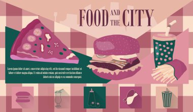 Fast food vektör çizim ile kutsal kişilerin resmi