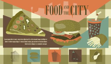 Fast food vektör çizim ile kutsal kişilerin resmi