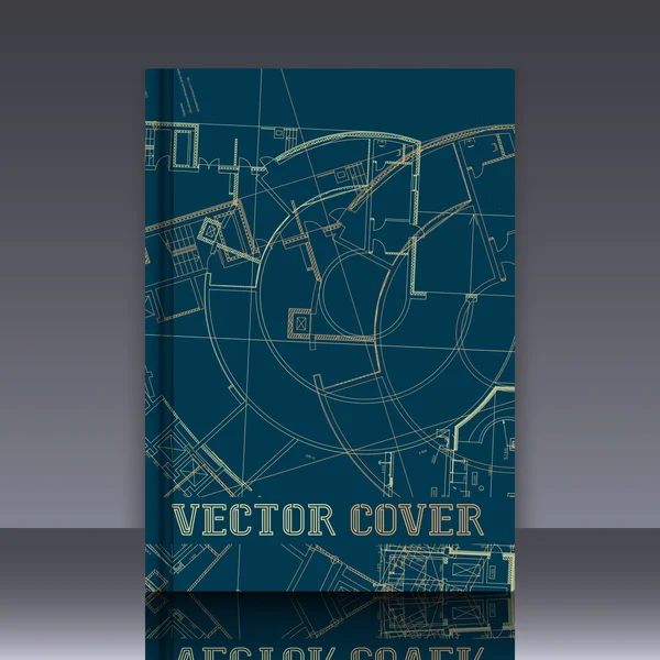 Düz yüzeye soyut mimari detay çizim.