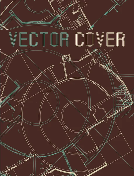 Düz yüzeye soyut mimari detay çizim.