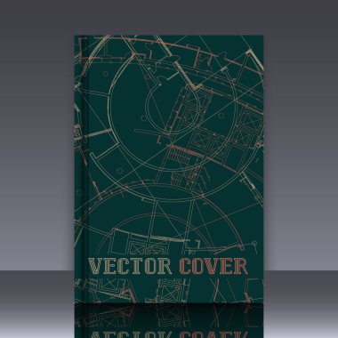 Düz yüzeye soyut mimari detay çizim.