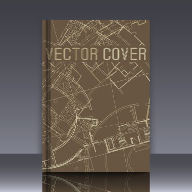 Düz yüzeye soyut mimari detay çizim.