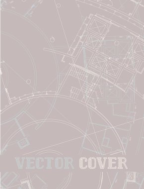 Düz yüzeye soyut mimari detay çizim.