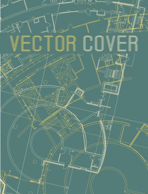 Düz yüzeye soyut mimari detay çizim.