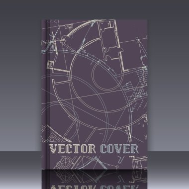 Düz yüzeye soyut mimari detay çizim.