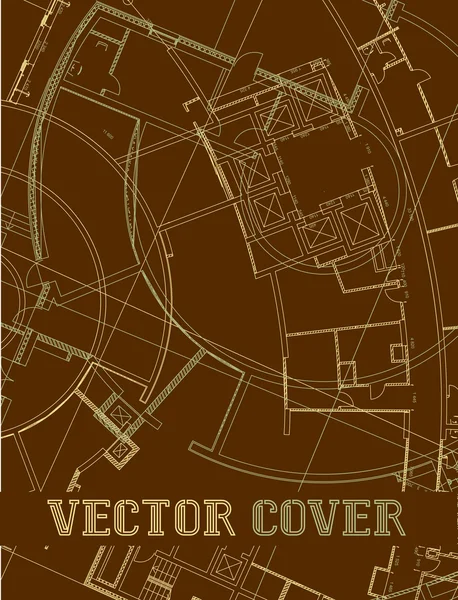 Düz yüzeye soyut mimari detay çizim.