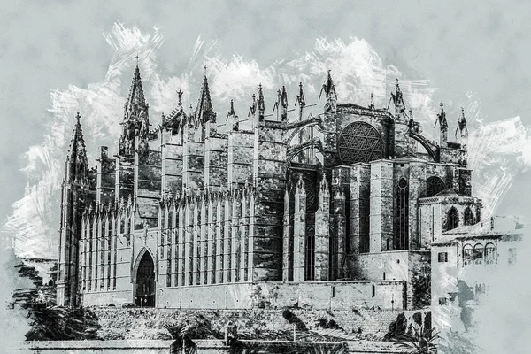 Catedral de Palma de Mallorca. — Foto de Stock