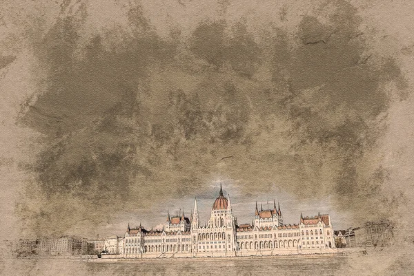 Budynek Parlamentu w Budapeszcie — Zdjęcie stockowe