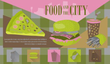 Fast food vektör çizim ile kutsal kişilerin resmi