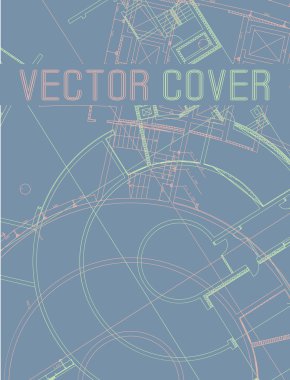 Düz yüzeye soyut mimari detay çizim.