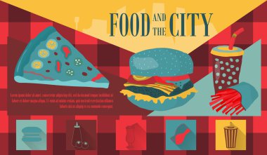 Fast food vektör çizim ile kutsal kişilerin resmi