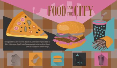 Fast food vektör çizim ile kutsal kişilerin resmi