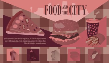 Fast food vektör çizim ile kutsal kişilerin resmi