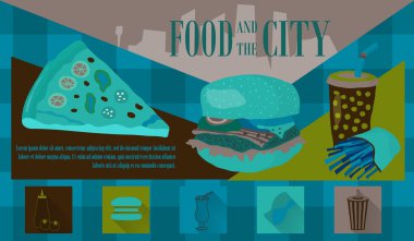 Fast food vektör çizim ile kutsal kişilerin resmi