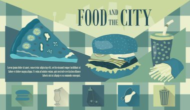 Fast food vektör çizim ile kutsal kişilerin resmi