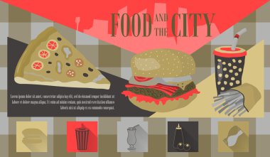 Fast food vektör çizim ile kutsal kişilerin resmi