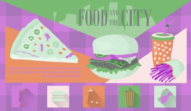 Fast food vektör çizim ile kutsal kişilerin resmi