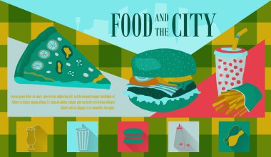 Fast food vektör çizim ile kutsal kişilerin resmi