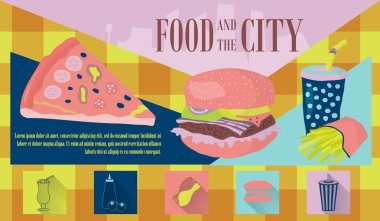 Fast food vektör çizim ile kutsal kişilerin resmi