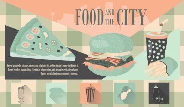 Fast food vektör çizim ile kutsal kişilerin resmi