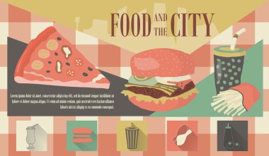 Fast food vektör çizim ile kutsal kişilerin resmi