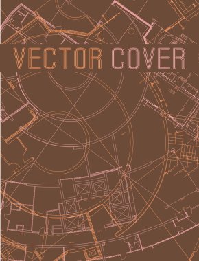 Düz yüzeye soyut mimari detay çizim.