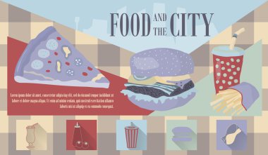 Fast food vektör çizim ile kutsal kişilerin resmi