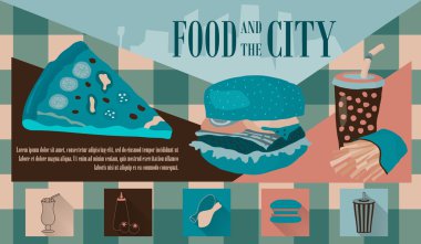 Fast food vektör çizim ile kutsal kişilerin resmi