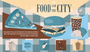 Fast food vektör çizim ile kutsal kişilerin resmi