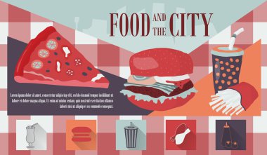 Fast food vektör çizim ile kutsal kişilerin resmi