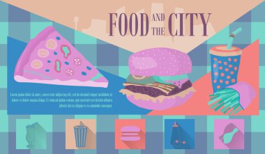 Fast food vektör çizim ile kutsal kişilerin resmi