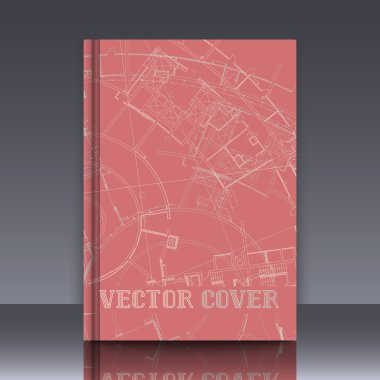 Düz yüzeye soyut mimari detay çizim.