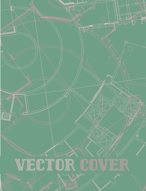 Düz yüzeye soyut mimari detay çizim.