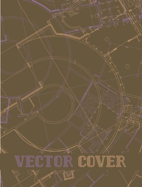 Düz yüzeye soyut mimari detay çizim.