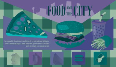 Fast food vektör çizim ile kutsal kişilerin resmi