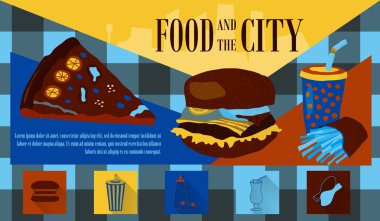 Fast food vektör çizim ile kutsal kişilerin resmi