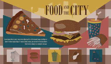 Fast food vektör çizim ile kutsal kişilerin resmi