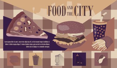 Fast food vektör çizim ile kutsal kişilerin resmi