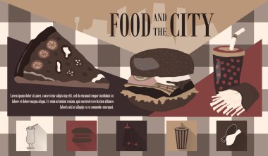 Fast food vektör çizim ile kutsal kişilerin resmi