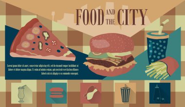 Fast food vektör çizim ile kutsal kişilerin resmi