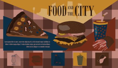 Fast food vektör çizim ile kutsal kişilerin resmi