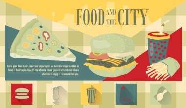 Fast food vektör çizim ile kutsal kişilerin resmi