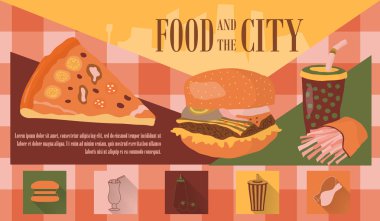 Fast food vektör çizim ile kutsal kişilerin resmi