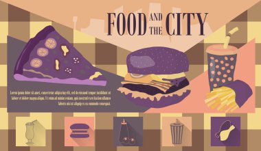 Fast food vektör çizim ile kutsal kişilerin resmi