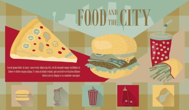 Fast food vektör çizim ile kutsal kişilerin resmi