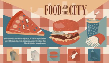 Fast food vektör çizim ile kutsal kişilerin resmi