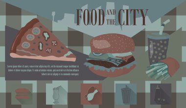 Fast food vektör çizim ile kutsal kişilerin resmi