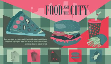 Fast food vektör çizim ile kutsal kişilerin resmi