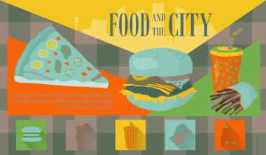 Fast food vektör çizim ile kutsal kişilerin resmi